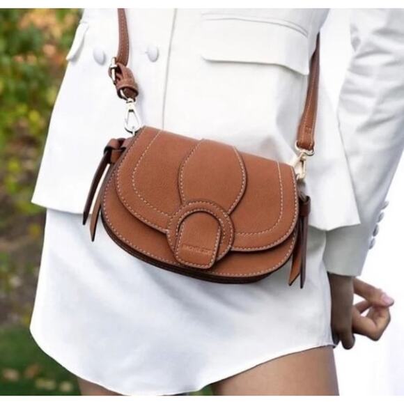 Rachel Zoe Belt Bag Crossbody Adjustable Curateur Edessi Saddle Brown Purse NWT - Picture 14 of 14